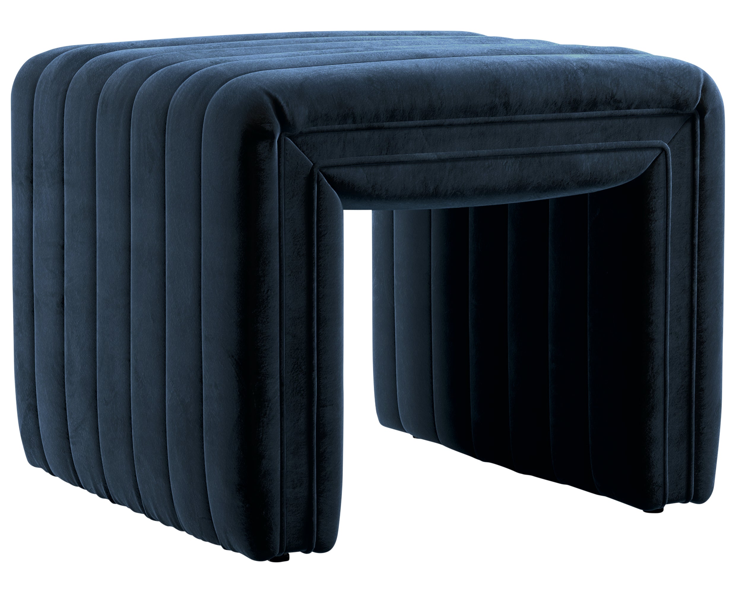 Sapphire Navy Fabric | Augustine Ottoman | Valley Ridge Furniture