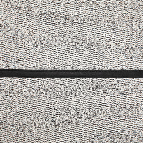 Knoll Domino Fabric & Gunmetal Iron with Umber Black Leather | Harris Accent Bench | Valley Ridge Furniture