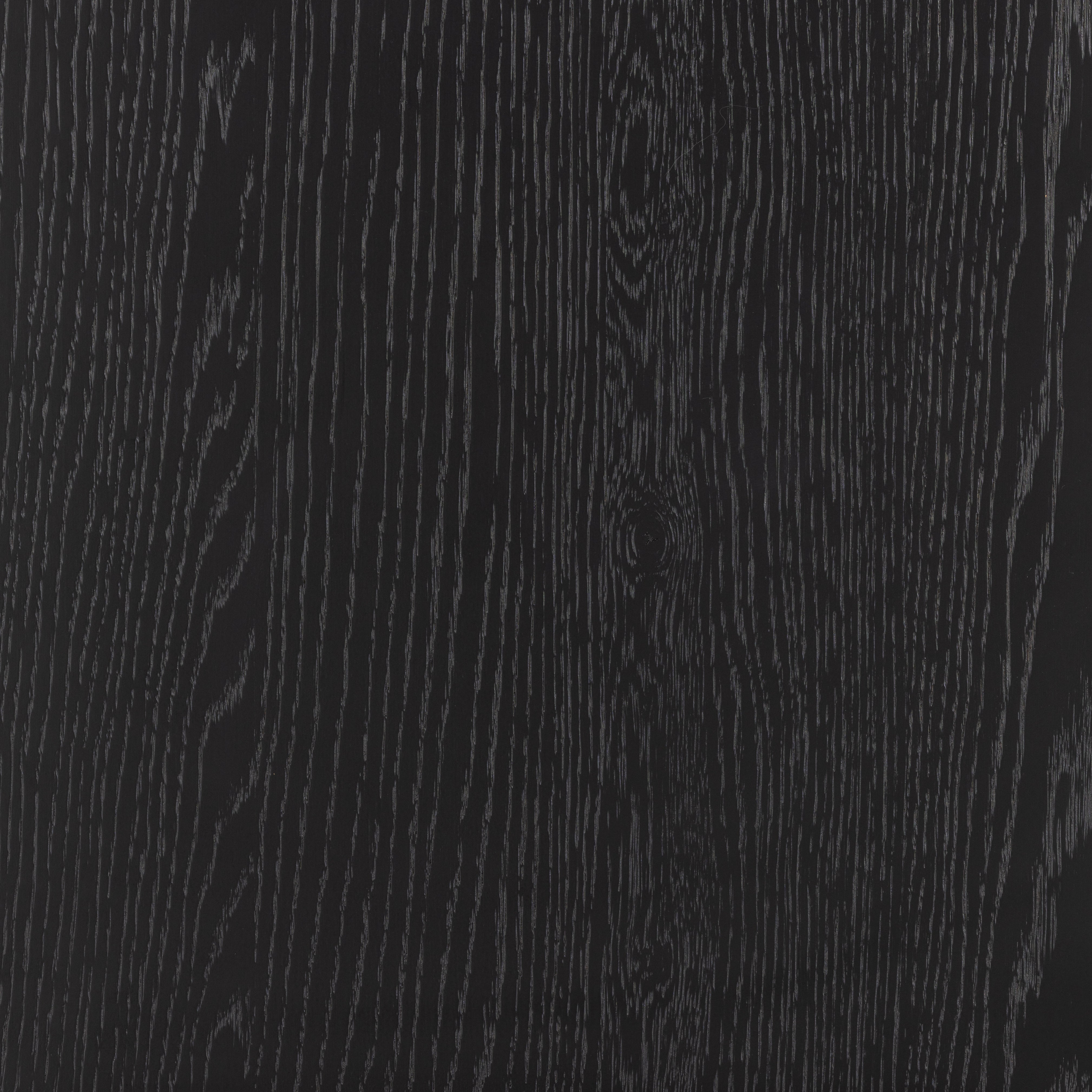 Ebony Oak Veneer &amp; Ebony Oak with Chaps Sand Leather &amp; Gunmetal Iron | Rosedale 6 Drawer Dresser | Valley Ridge Furniture