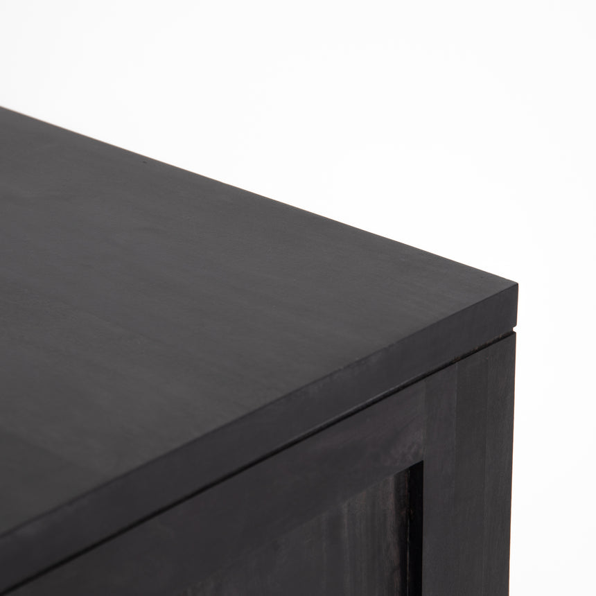 Black Wash Mango & Black Circle Cane with Black Iron | Tilda Sideboard | Valley Ridge Furniture