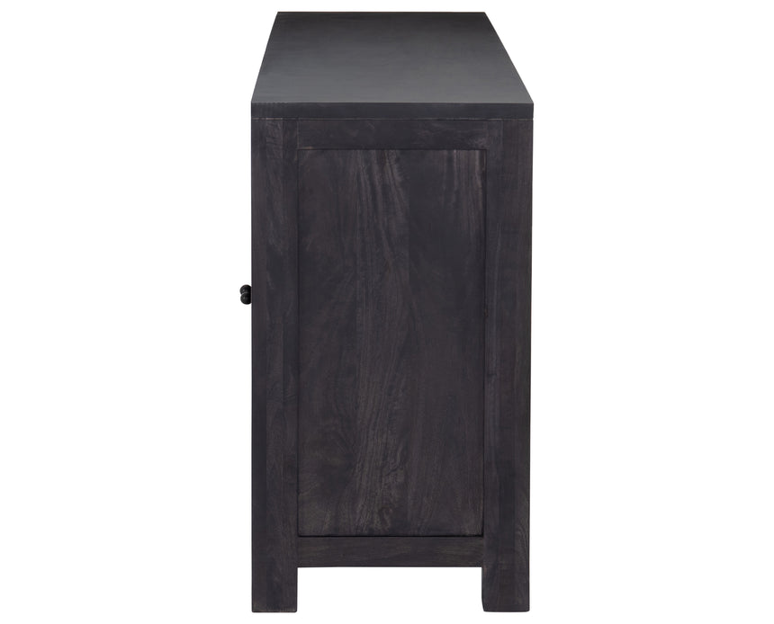 Black Wash Mango & Black Circle Cane with Black Iron | Tilda Sideboard | Valley Ridge Furniture