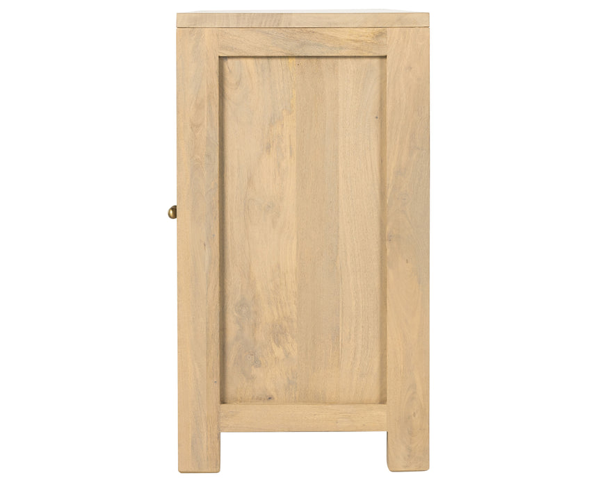 Natural Mango & Natural Circle Cane with Satin Brass Iron | Tilda Sideboard | Valley Ridge Furniture