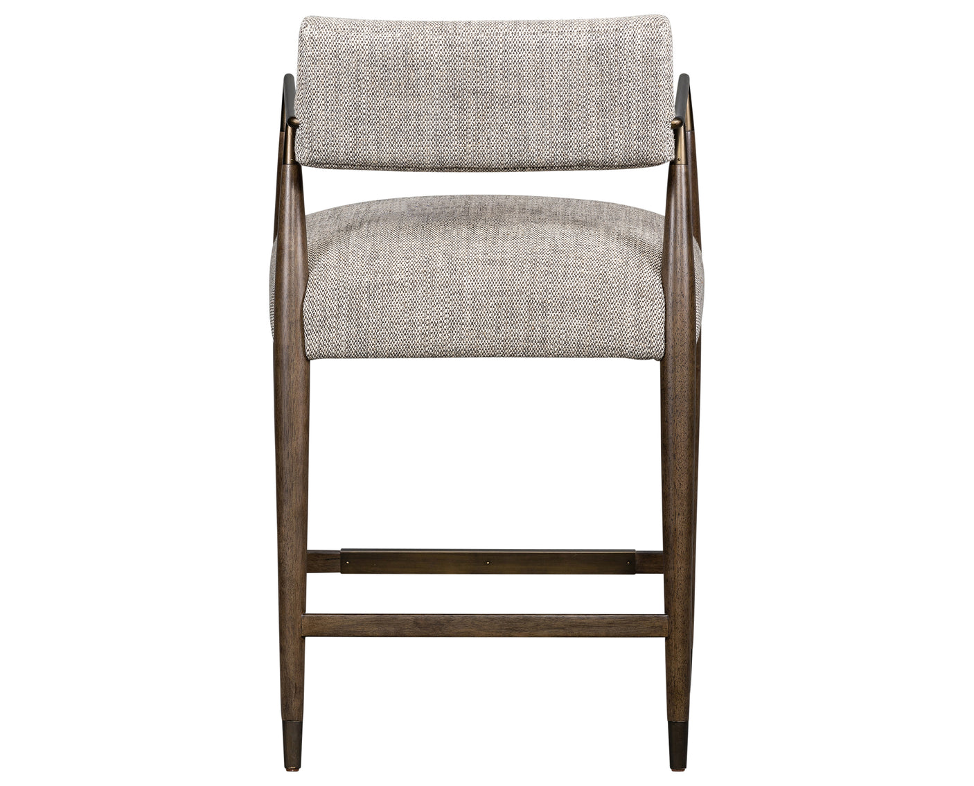 Thames Coal Fabric and Sierra Brown Parawood with Aged Bronze Iron (Counter Height) | Waldon Bar/Counter Stool | Valley Ridge Furniture