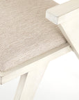 Avant Natural Fabric and Distressed Cream Oak with Natural Cane | Flora Dining Chair | Valley Ridge Furniture