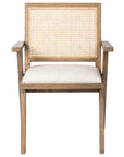 Avant Natural Fabric and Drifted Plank Grey Oak with Natural Cane | Flora Dining Chair | Valley Ridge Furniture