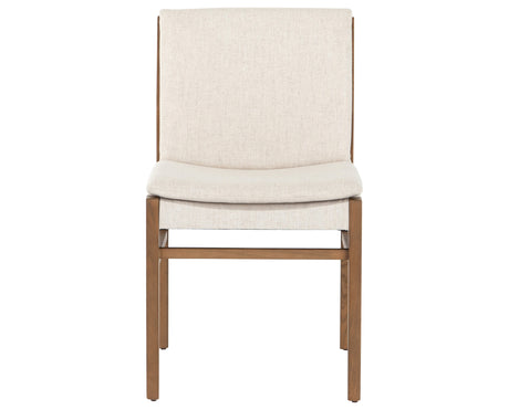 Savile Flax Fabric with Natural Brown Nettlewood | Aya Dining Chair | Valley Ridge Furniture