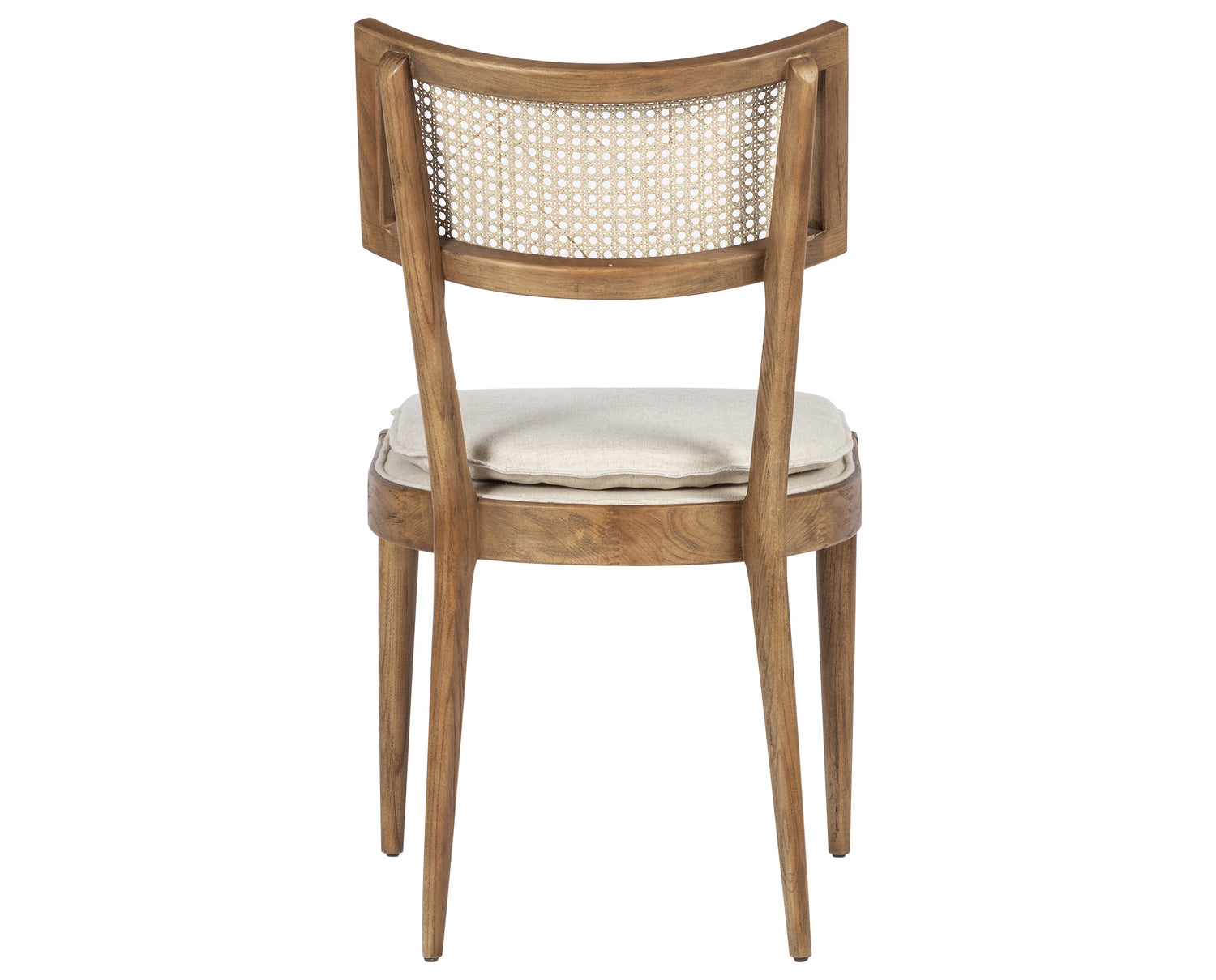 Savile Flax Fabric and Toasted Nettlewood with Natural Cane | Britt Dining Chair | Valley Ridge Furniture