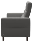 Paloma Leather Silver Grey & Wenge Base | Stressless Wave 3-Seater High Back Sofa | Valley Ridge Furniture