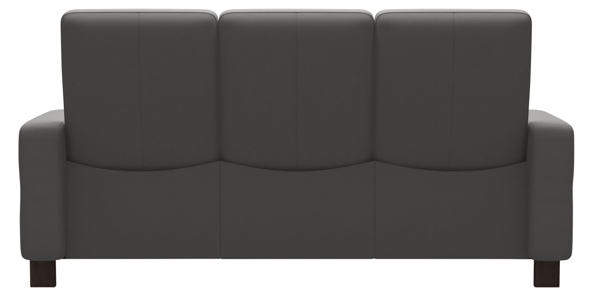 Paloma Leather Silver Grey &amp; Wenge Base | Stressless Wave 3-Seater High Back Sofa | Valley Ridge Furniture