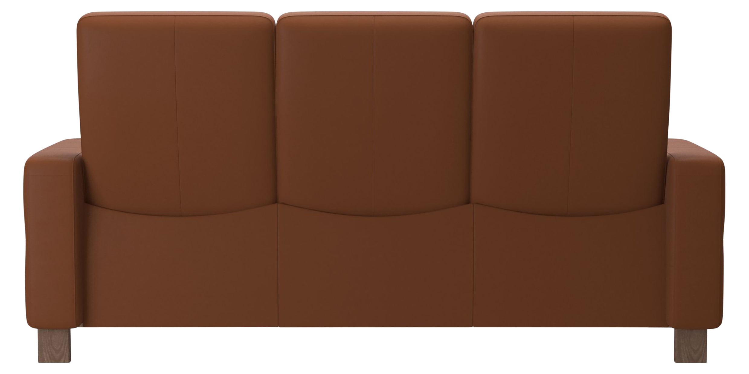 Paloma Leather New Cognac &amp; Walnut Base | Stressless Wave 3-Seater High Back Sofa | Valley Ridge Furniture