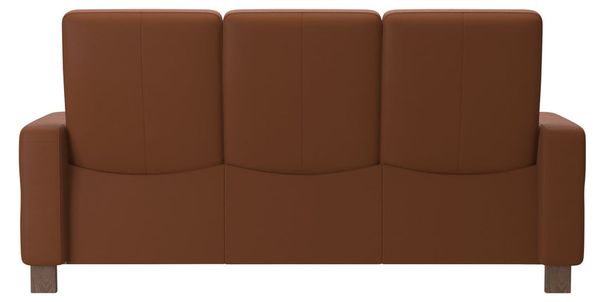 Paloma Leather New Cognac & Walnut Base | Stressless Wave 3-Seater High Back Sofa | Valley Ridge Furniture