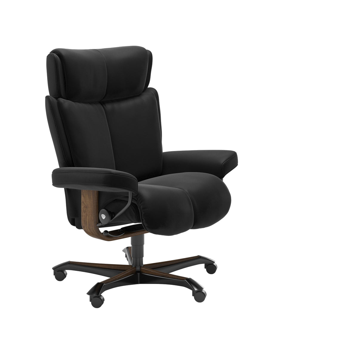 Magic - Office Chair - Paloma Black - Teak Wood