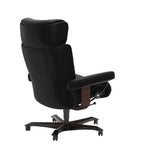 Magic - Office Chair - Paloma Black - Brown Wood