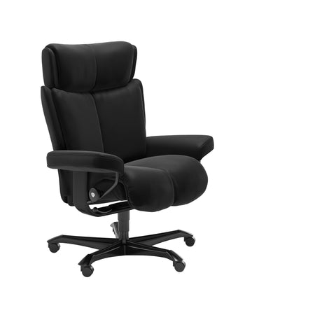 Magic - Office Chair - Paloma Black - Black Wood