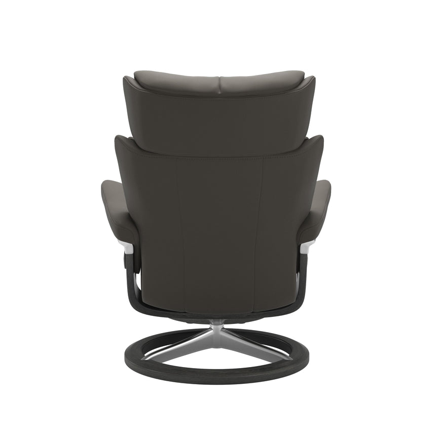 Magic Recliner - Signature Base - Paloma Metal Grey - Grey Wood