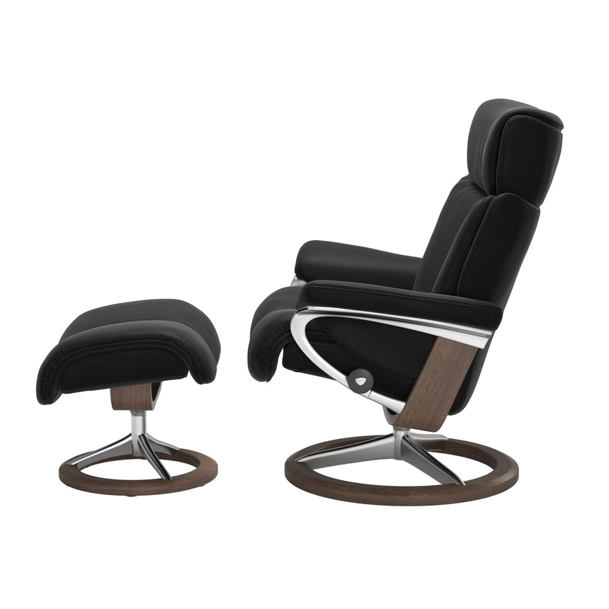 Magic Recliner - Signature Base - Paloma Black - Walnut Wood
