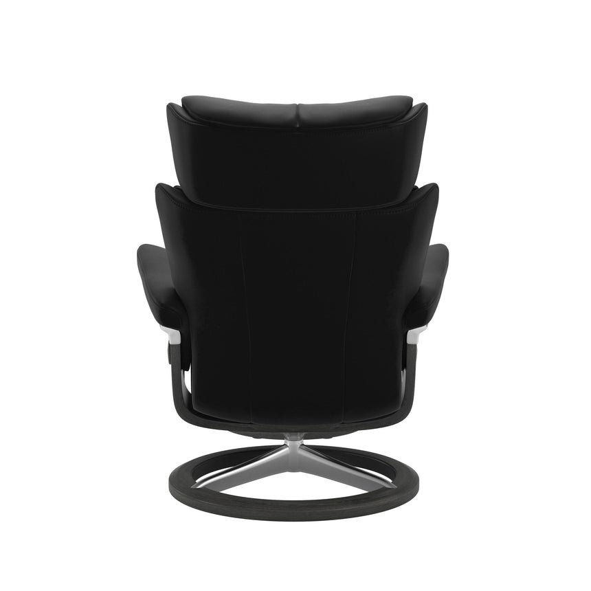 Magic Recliner - Signature Base - Paloma Black - Grey Wood