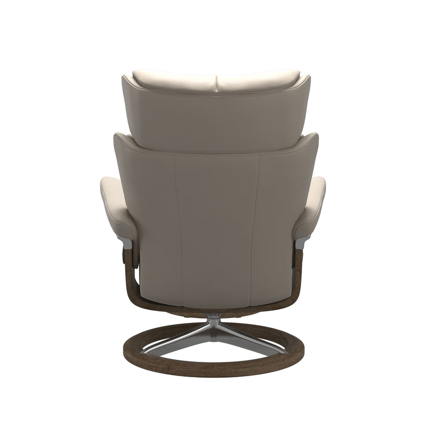 Magic Recliner - Signature Base - Paloma Fog - Smoked Oak Wood