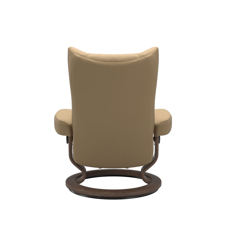 Wing Recliner - Classic Base - Paloma Sand - Walnut Wood