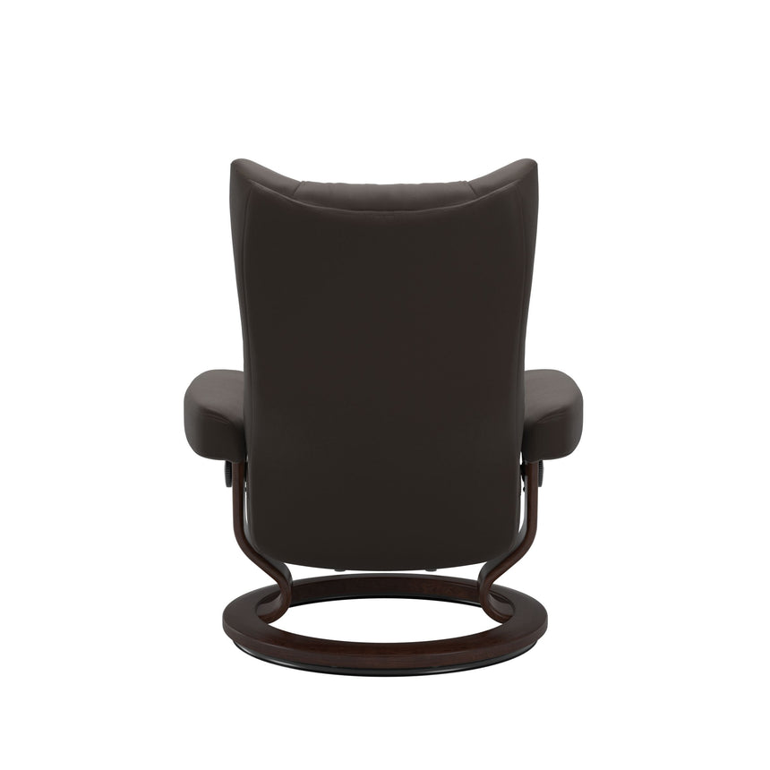 Wing Recliner - Classic Base - Paloma Chestnut - Brown Wood