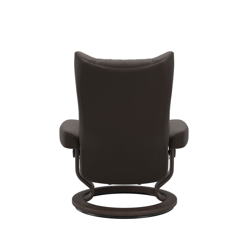 Wing Recliner - Classic Base - Paloma Chestnut - Wenge Wood