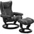 Pioneer Leather Black S & Black Base | Stressless Wing Classic Recliner | Valley Ridge Furniture