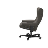 Wing - Office Chair - Paloma Metal Grey - Black Wood