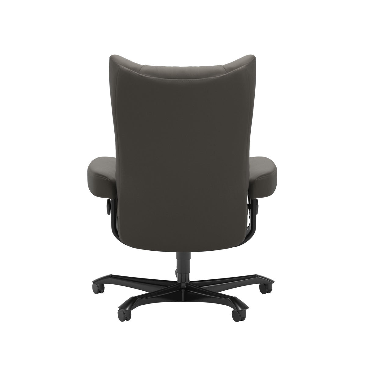 Wing - Office Chair - Paloma Metal Grey - Black Wood