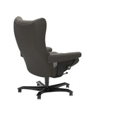 Wing - Office Chair - Paloma Metal Grey - Black Wood
