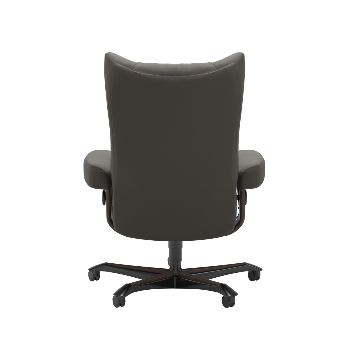 Wing - Office Chair - Paloma Metal Grey - Wenge Wood