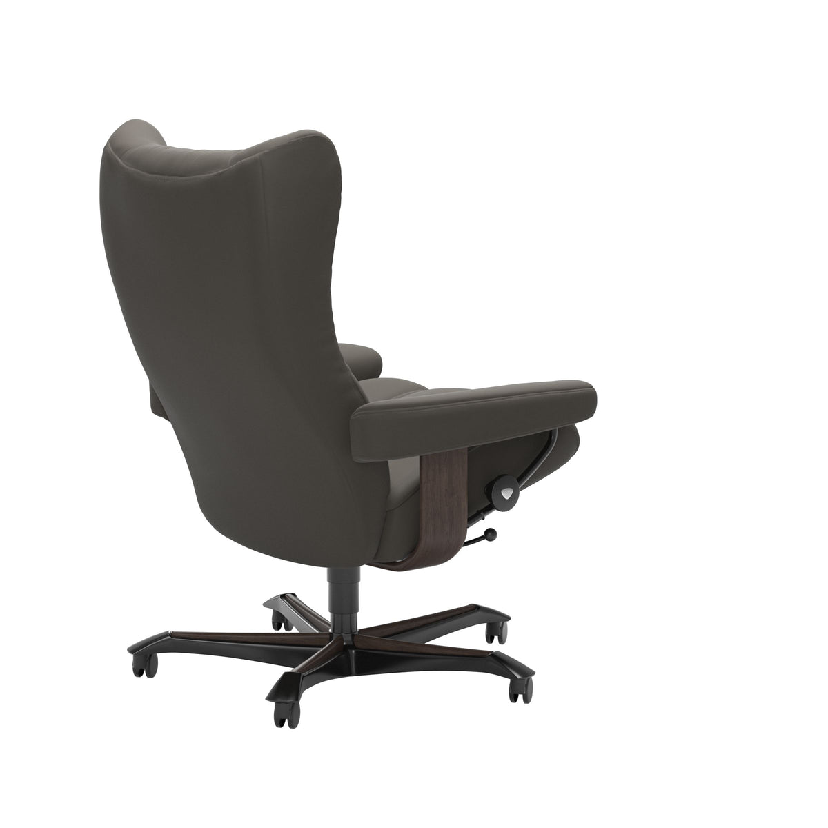Wing - Office Chair - Paloma Metal Grey - Wenge Wood