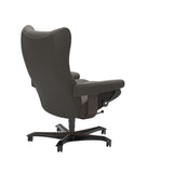 Wing - Office Chair - Paloma Metal Grey - Wenge Wood