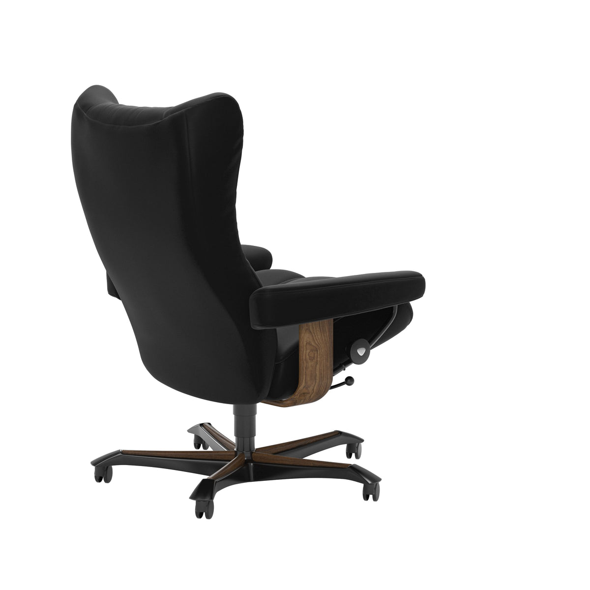 Wing - Office Chair - Paloma Black - Teak Wood