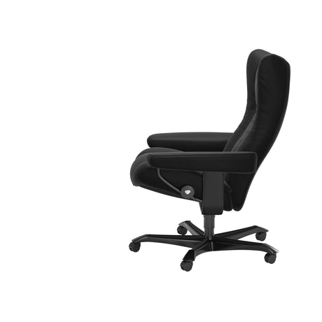 Wing - Office Chair - Paloma Black - Black Wood