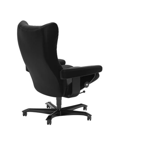Wing - Office Chair - Paloma Black - Black Wood