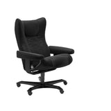 Wing - Office Chair - Paloma Black - Black Wood