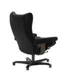 Wing - Office Chair - Paloma Black - Wenge Wood