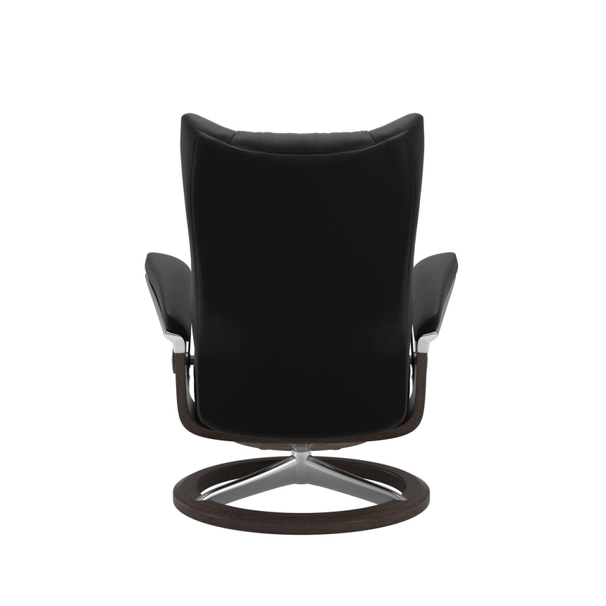 Wing Recliner - Signature Base - Paloma Black - Wenge Wood