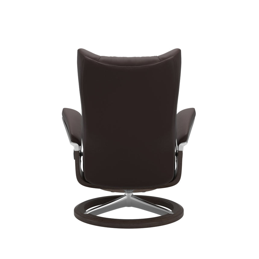 Wing Recliner - Signature Base - Paloma Chocolate - Wenge Wood