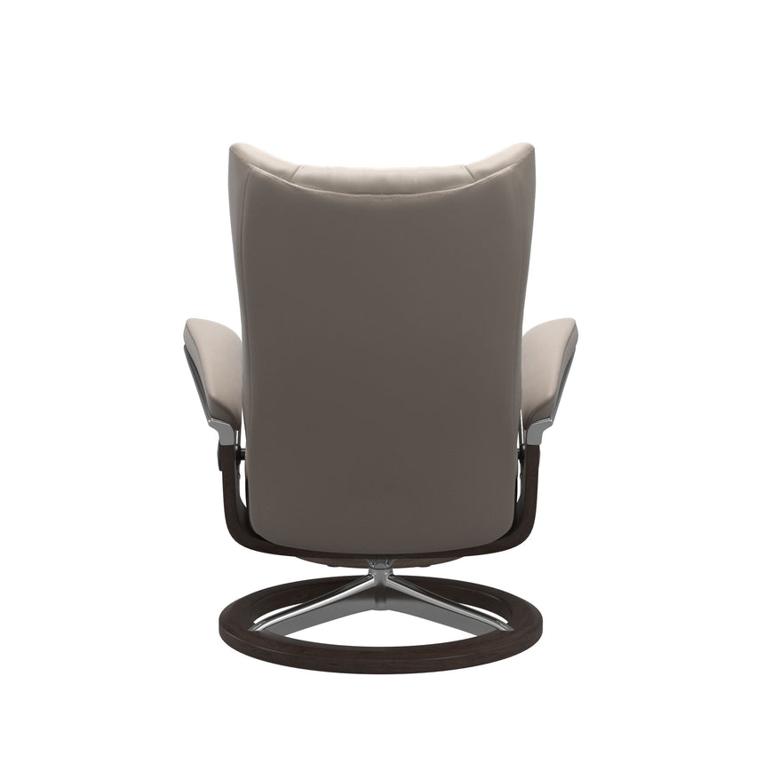Wing Recliner - Signature Base - Paloma Dark Mushroom - Wenge Wood