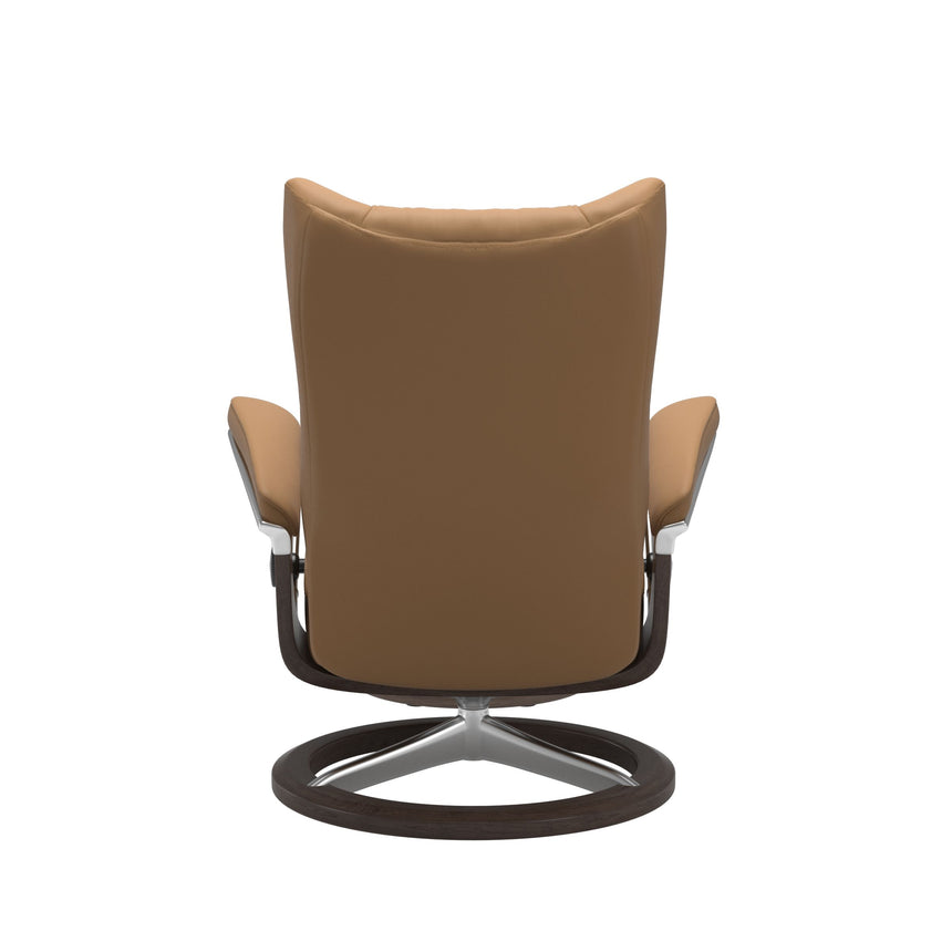 Wing Recliner - Signature Base - Paloma Taupe - Wenge Wood
