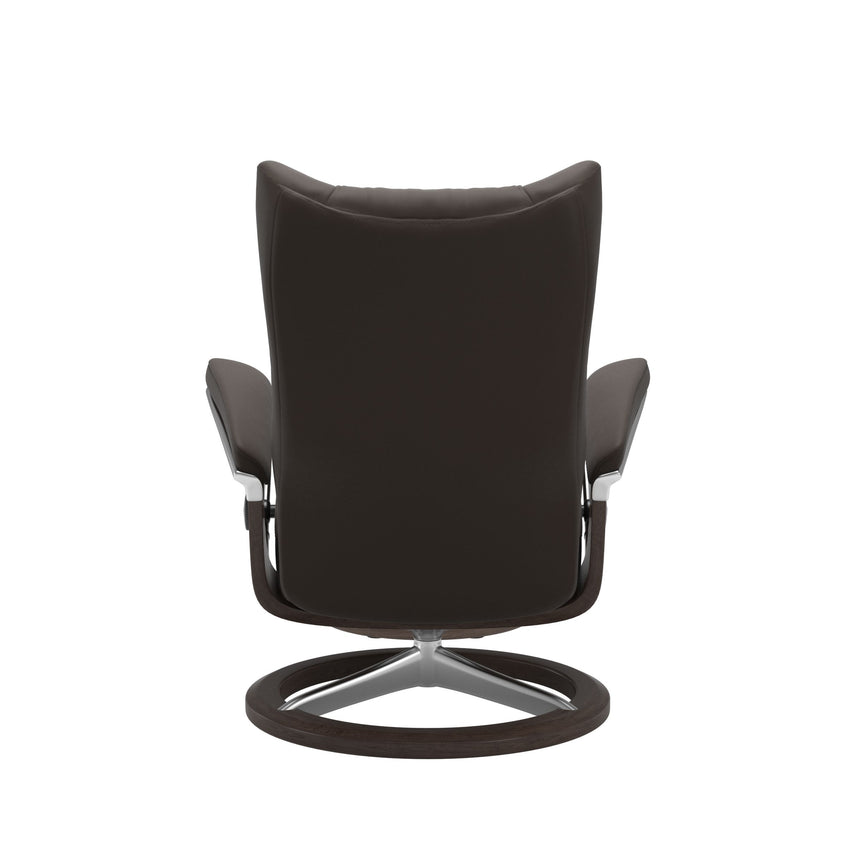 Wing Recliner - Signature Base - Paloma Chestnut - Wenge Wood