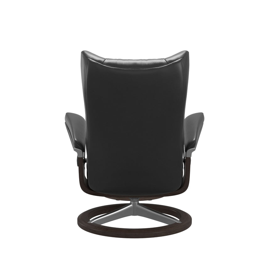 Wing Recliner - Signature Base - Pioneer Black - Wenge Wood