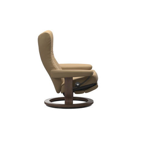 Wing Recliner - Classic Power Base - Paloma Sand - Walnut Wood