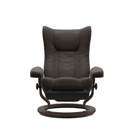 Wing Recliner - Classic Power Base - Paloma Chestnut - Walnut Wood