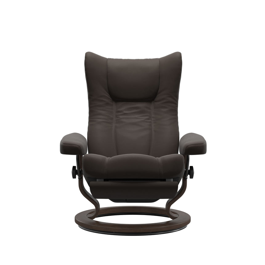 Wing Recliner - Classic Power Base - Paloma Chestnut - Walnut Wood