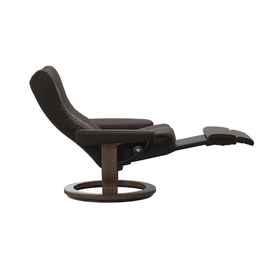 Wing Recliner - Classic Power Base - Paloma Chestnut - Walnut Wood