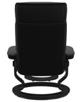 Paloma Leather Black M/L & Black Base | Stressless Admiral Classic Recliner | Valley Ridge Furniture