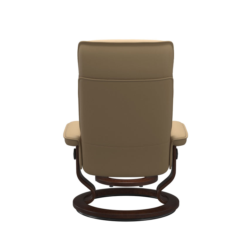 Admiral Recliner - Classic Base - Paloma Sand - Brown Wood