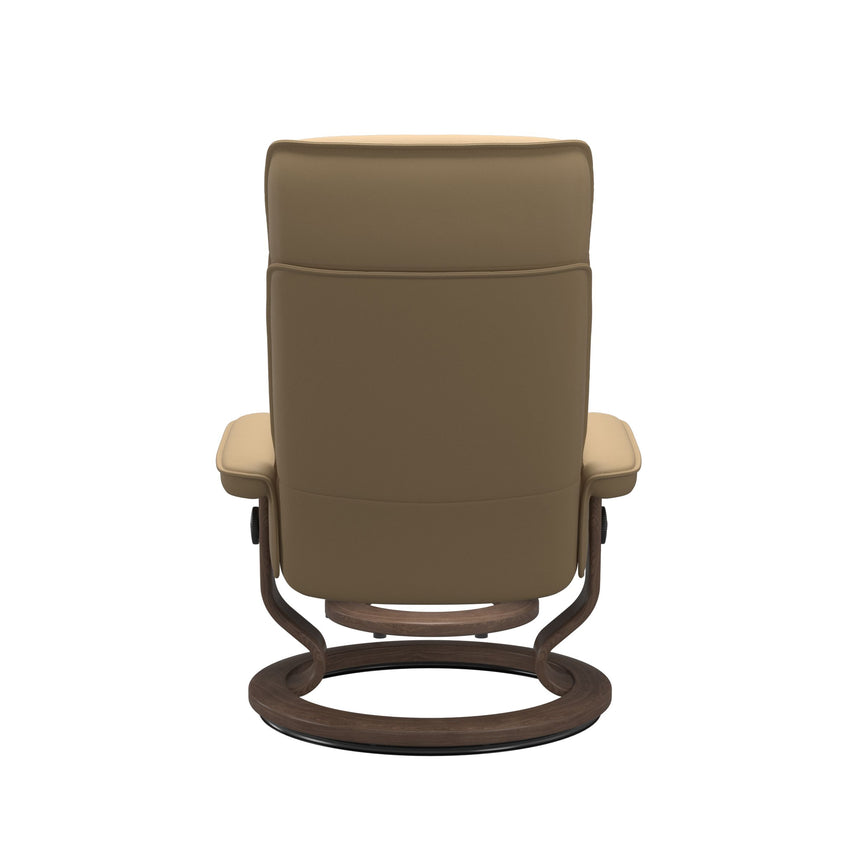 Admiral Recliner - Classic Base - Paloma Sand - Walnut Wood